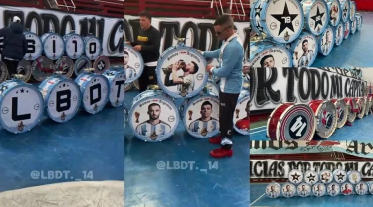 TYC：梅西在本土最后一场正式比赛，球迷团体对球场进行精心布置