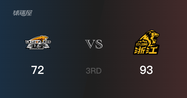 CBA季后赛：三节战罢，广厦以93- 72领先辽宁，胡金秋30分6篮板